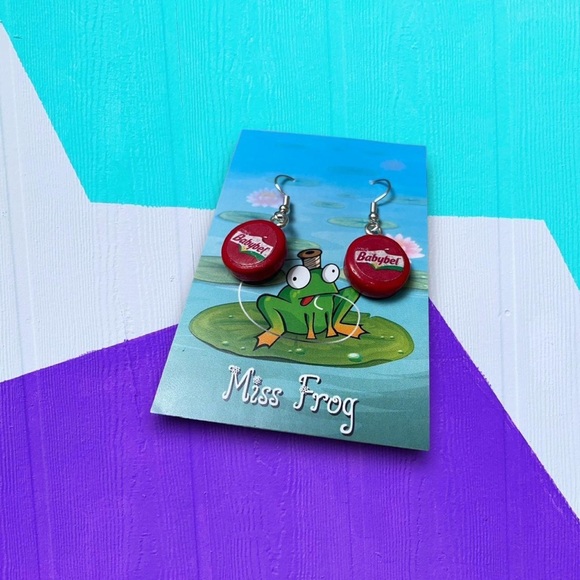 Babybel Earrings Brand New Unisex - Picture 2 of 4